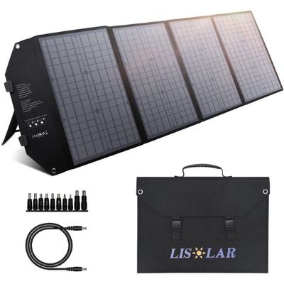 กระเป๋าพับแสงอาทิตย์กันน้ํา หนักเบา 100W ชุดแผ่นแสงอาทิตย์พกพา