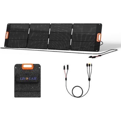 เครื่องชาร์จแบตเตอรี่แสงอาทิตย์พกพาแบบพับได้ 80W สําหรับการเดินทางในกลางแจ้ง