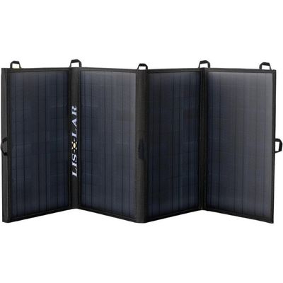เครื่องชาร์จแผงพลังแสงอาทิตย์พกพาแบบพับ 50W สําหรับแท็บเล็ปโต๊ปของโรงไฟฟ้าขนาดเล็ก